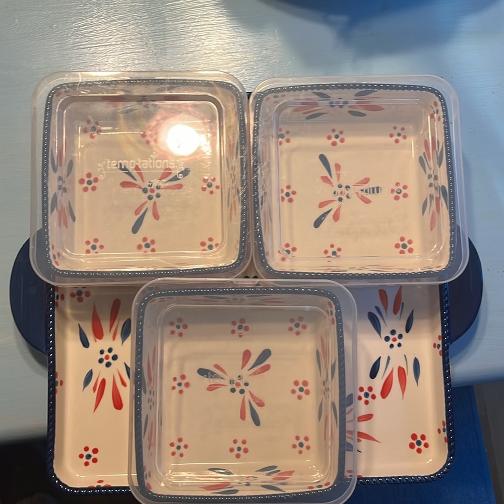 Temp-tations Snapware Floral Glass Containers - Picture 9 of 9